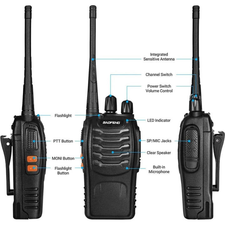 Talkie-Walkie Baofeng Professionnel Longue Portée