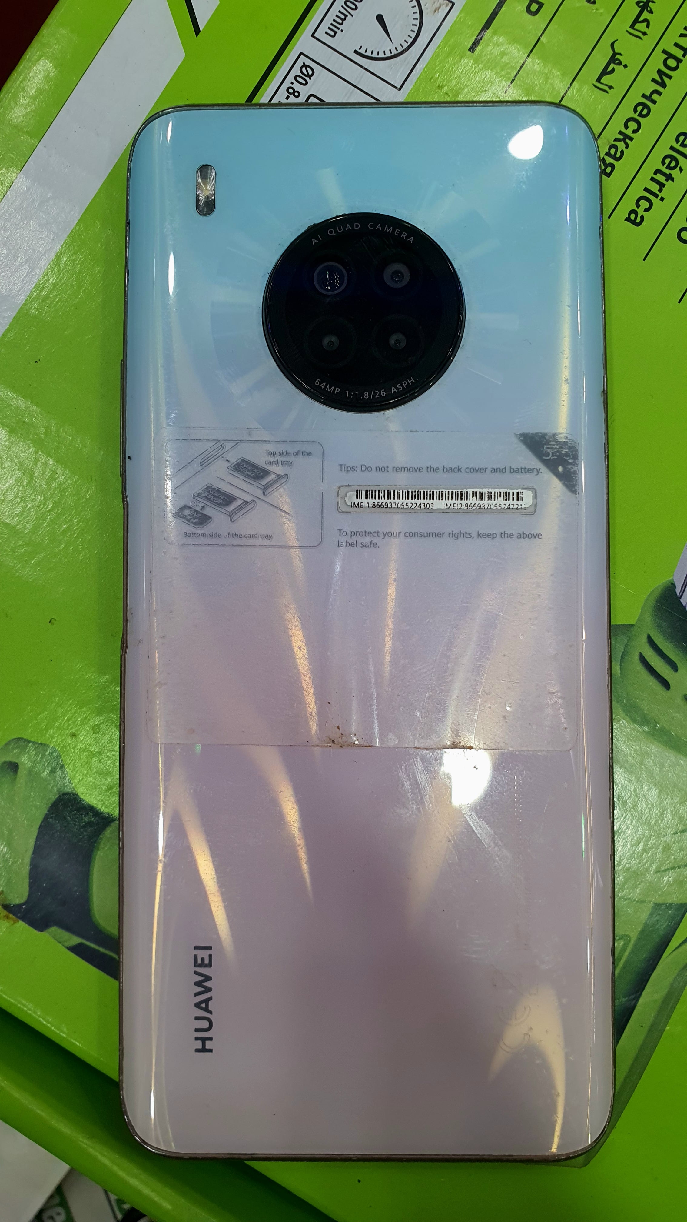 Huawei Y9A – modèle FRL‑L22, version 8 Go RAM / 128 Go ROM